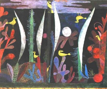  paja Lienzo - Paisaje con pájaros amarillos Paul Klee